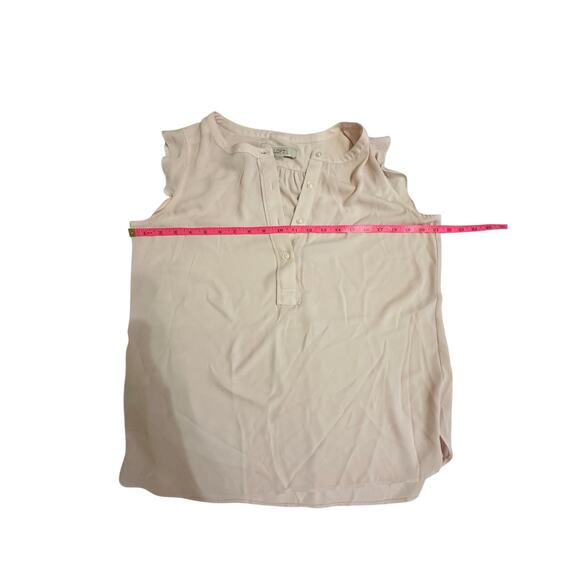 LOFT Blush Flutter Sleeve Blouse - Size M - Picture 5 of 10